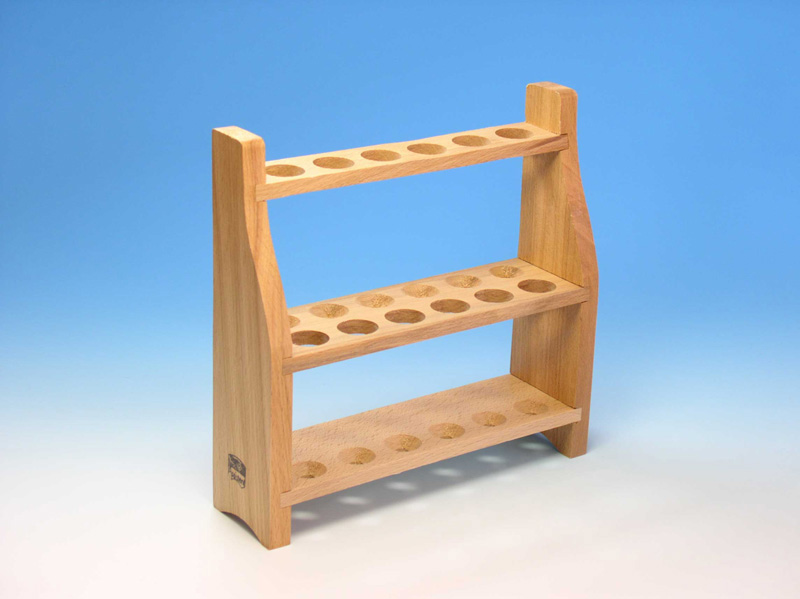 Reagenzgläser - Ständer aus Holz