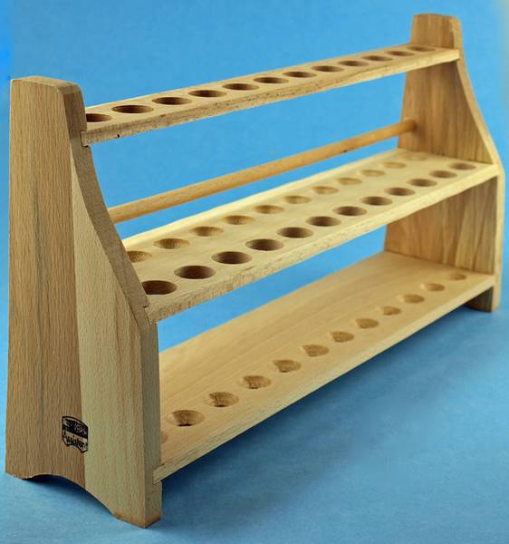 Reagenzgläser - Ständer aus Holz